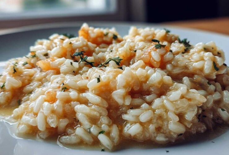Champagne Risotto with Pear and Thyme