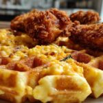 Cheesy Grits Waffle with Fried Chicken