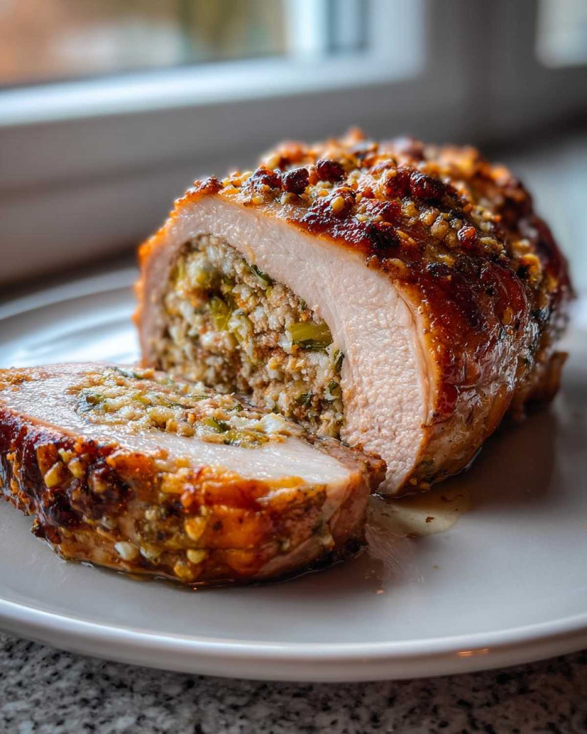 Chestnut Stuffed Pork Roast - detail 4