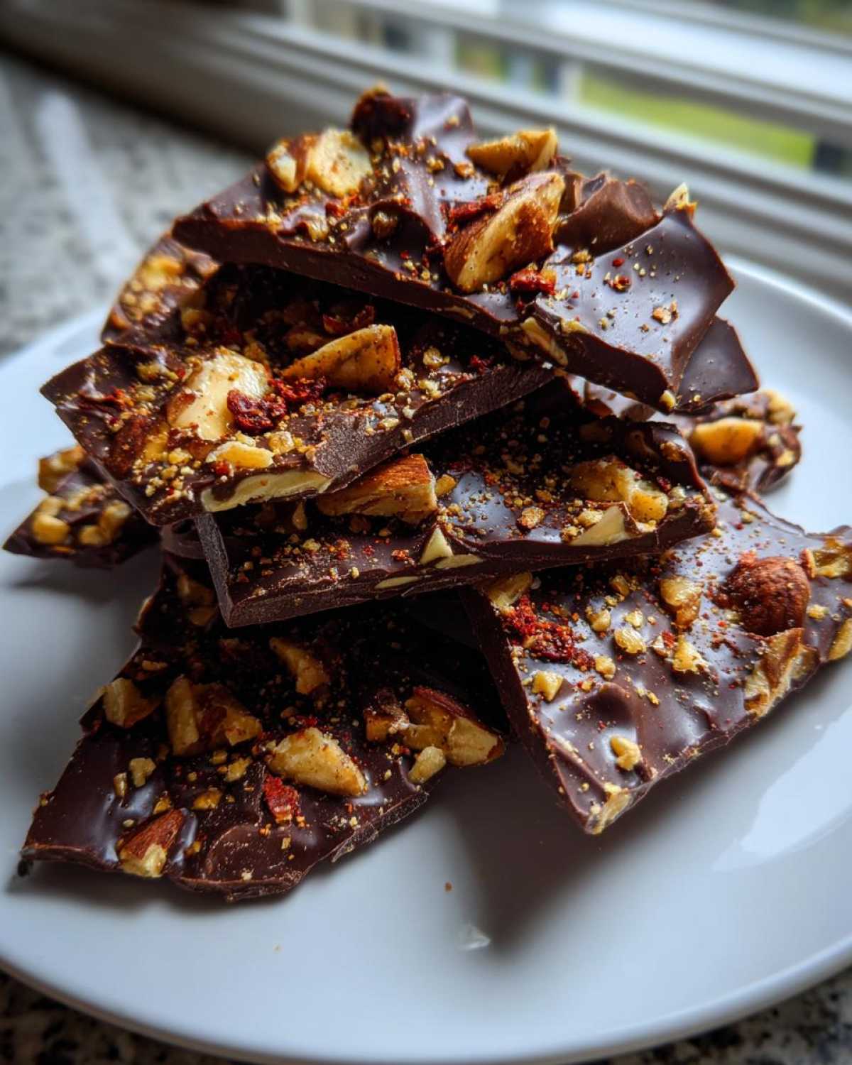 Chili Chocolate Almond Bark - detail 1