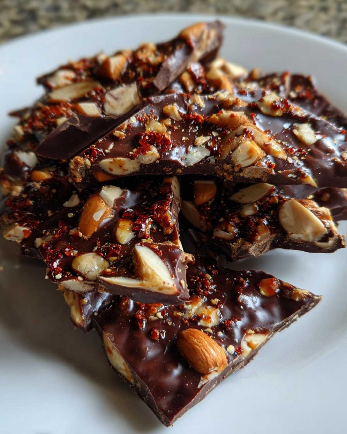 Chili Chocolate Almond Bark - detail 2