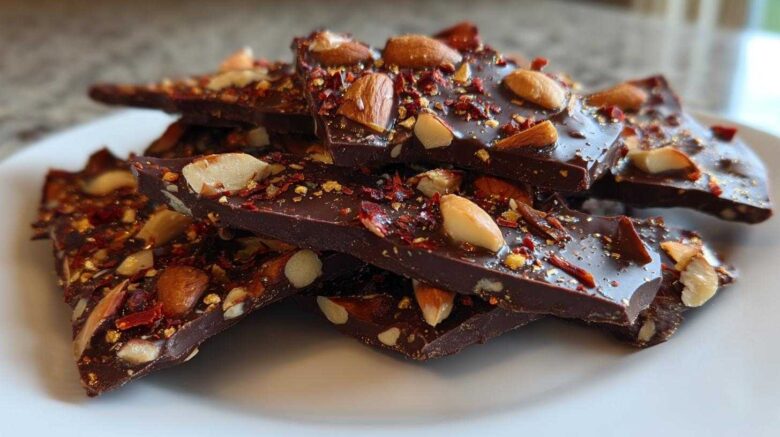Chili Chocolate Almond Bark