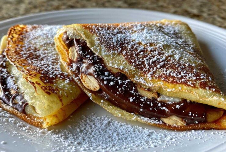 Chocolate Hazelnut Swirl Crepes