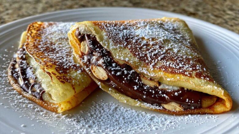 Chocolate Hazelnut Swirl Crepes