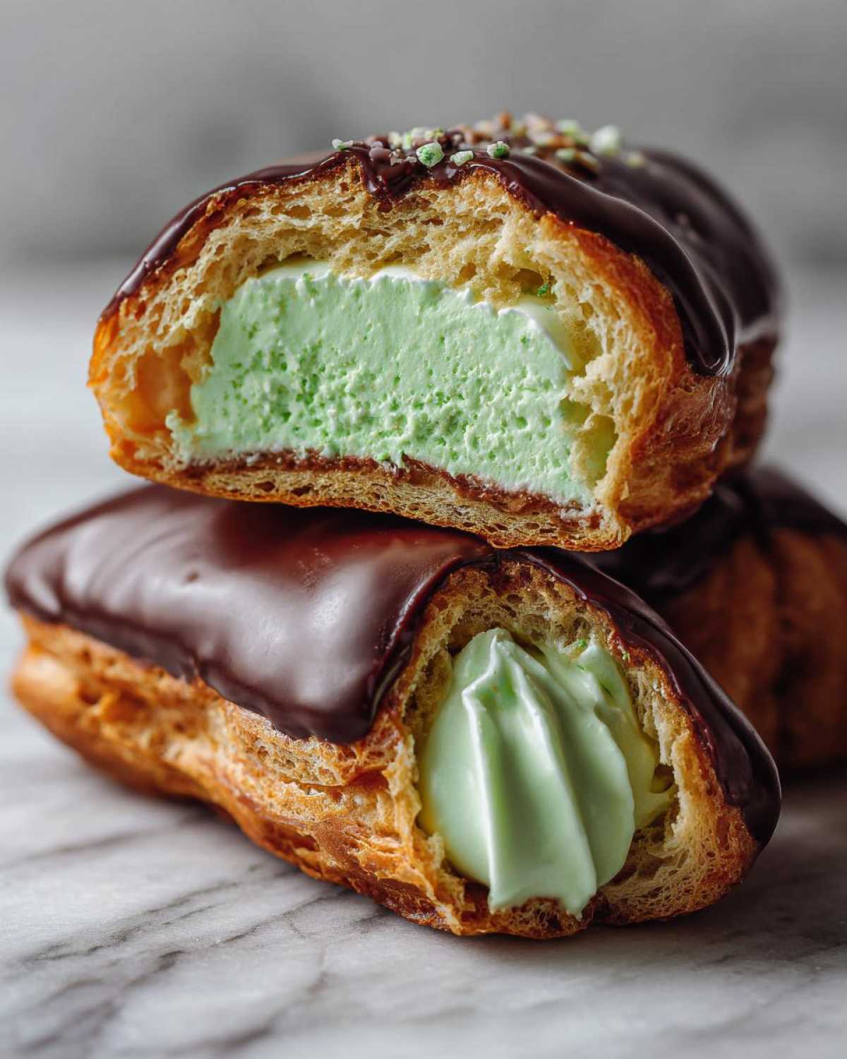Chocolate Peppermint Eclair - detail 1