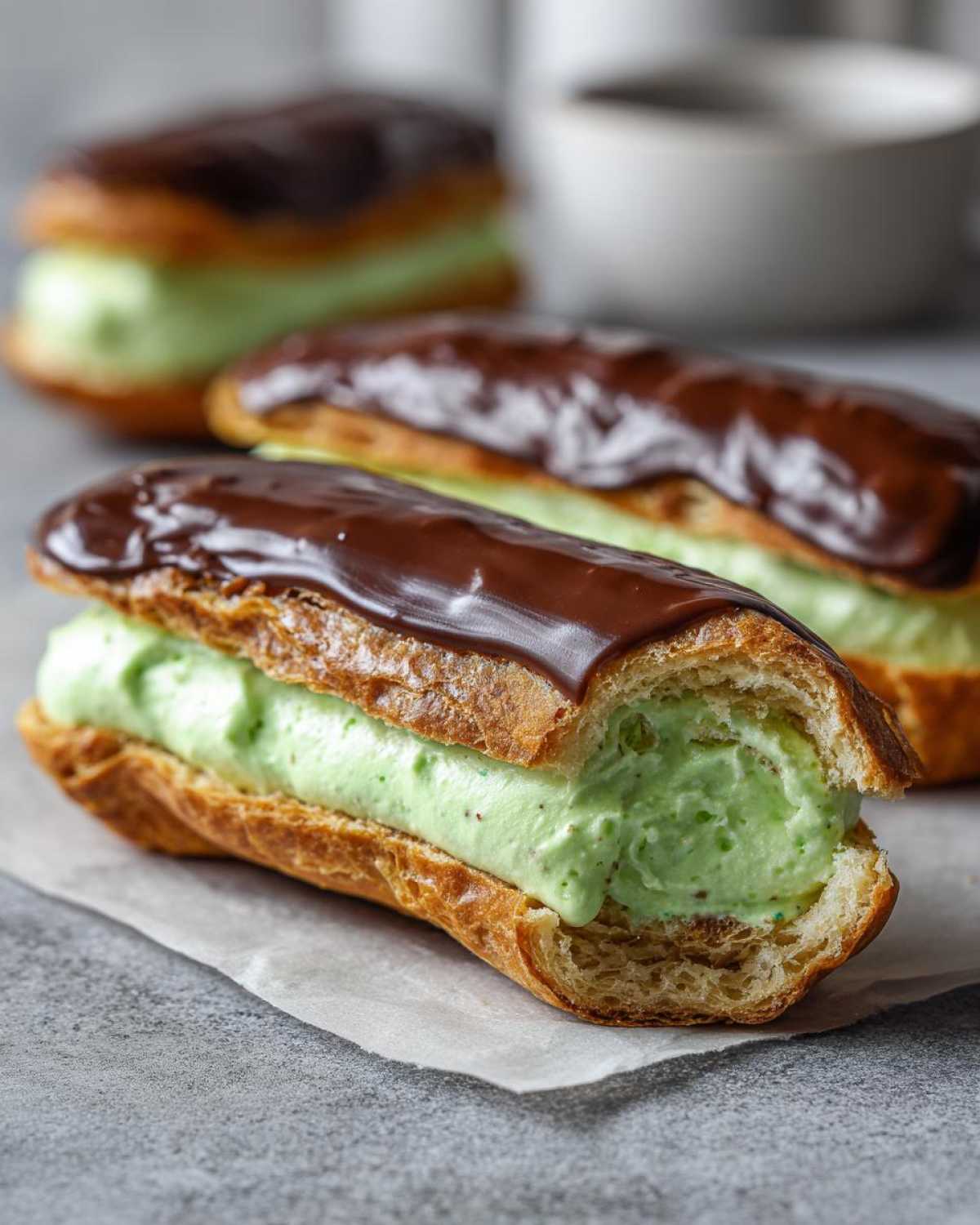 Chocolate Peppermint Eclair - detail 2