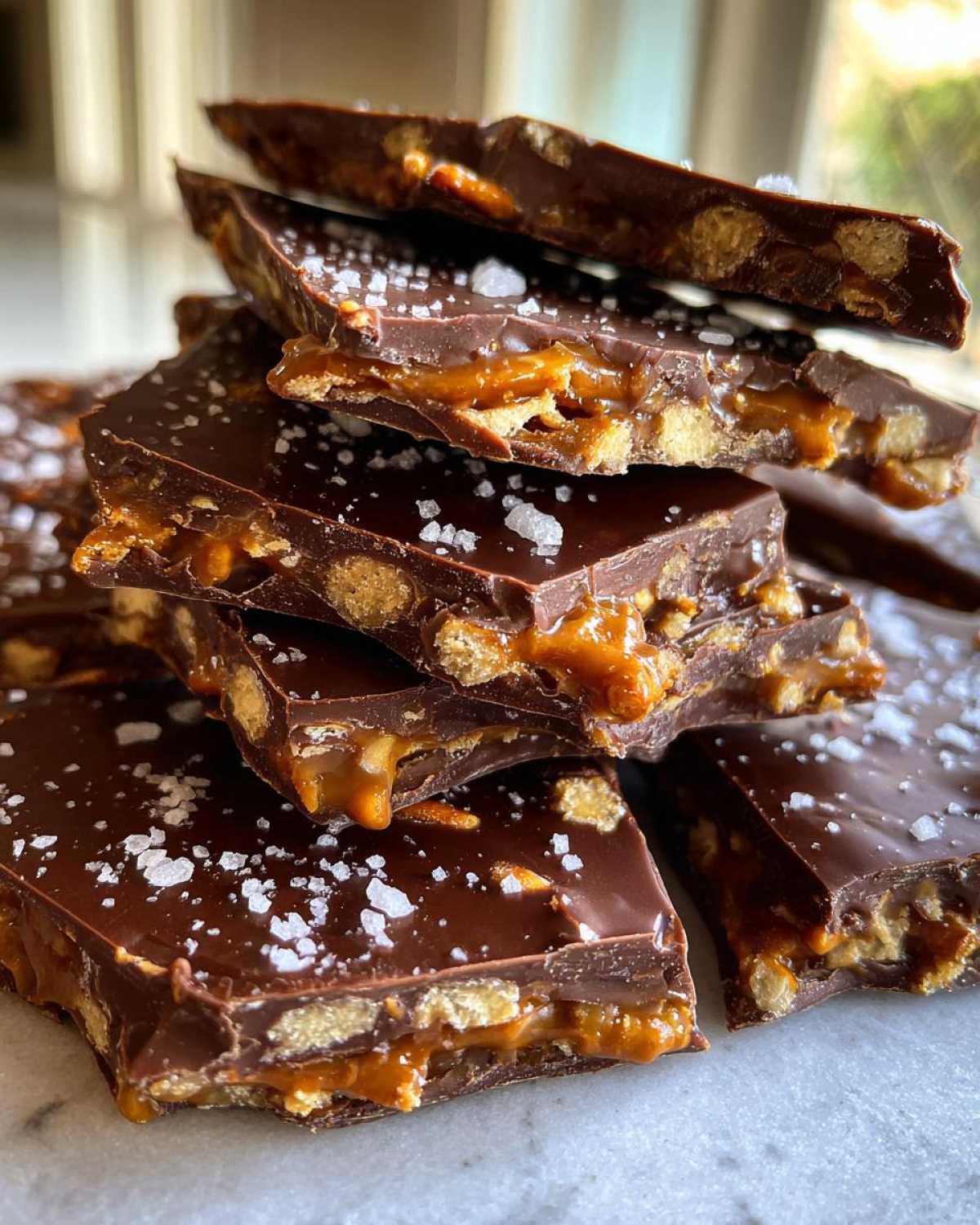 Chocolate Salted Caramel Pretzel Bark - detail 1