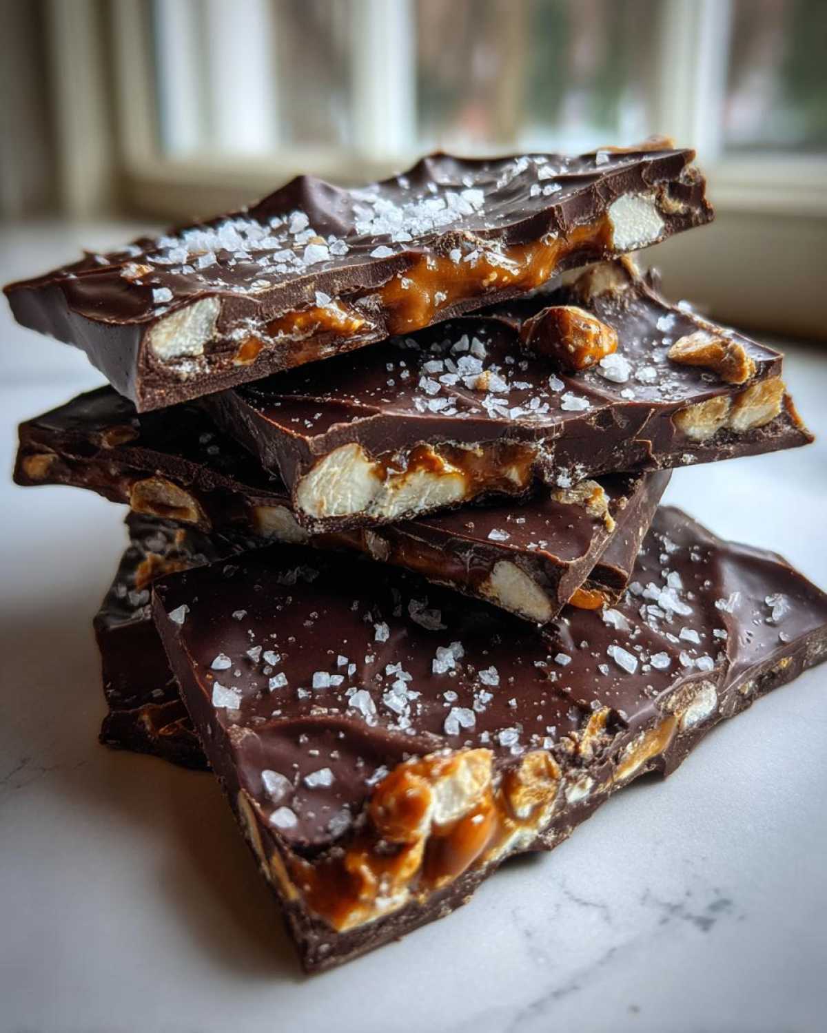 Chocolate Salted Caramel Pretzel Bark - detail 2
