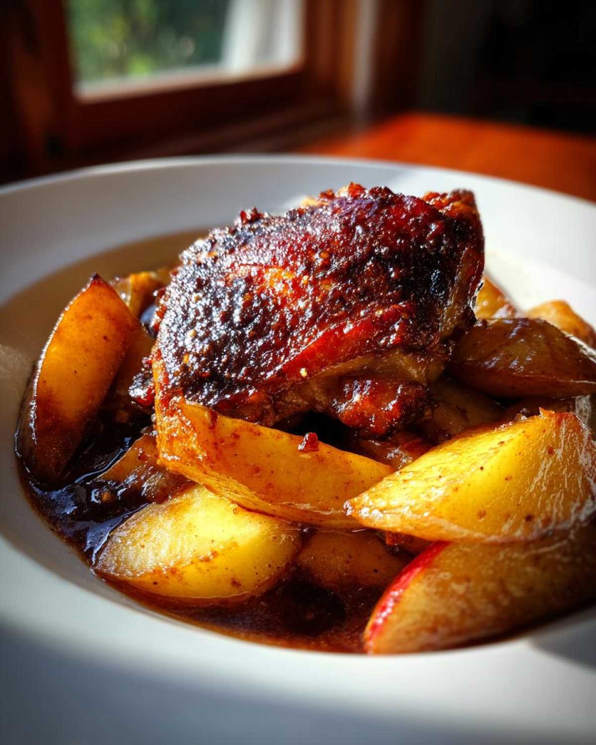 Cider-Braised Chicken Thighs with Apples - detail 3