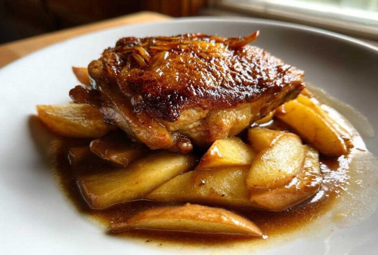 Cider-Braised Chicken Thighs with Apples