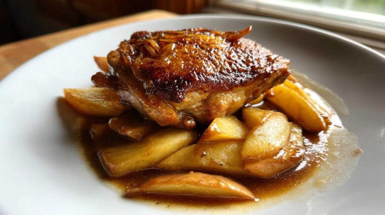Cider-Braised Chicken Thighs with Apples
