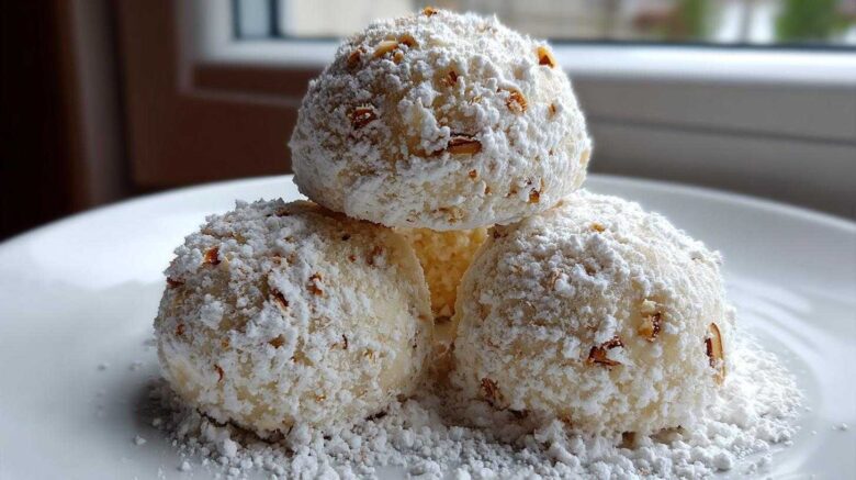 Coconut Almond Snowball Cookies