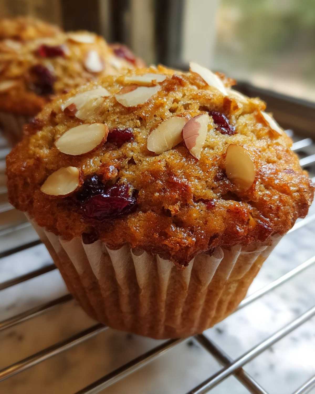 Cranberry Almond Granola Muffins - detail 2