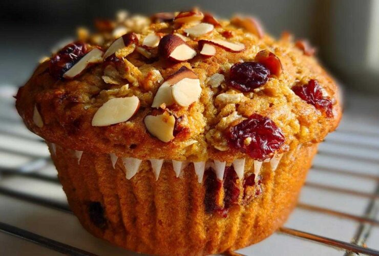 Cranberry Almond Granola Muffins