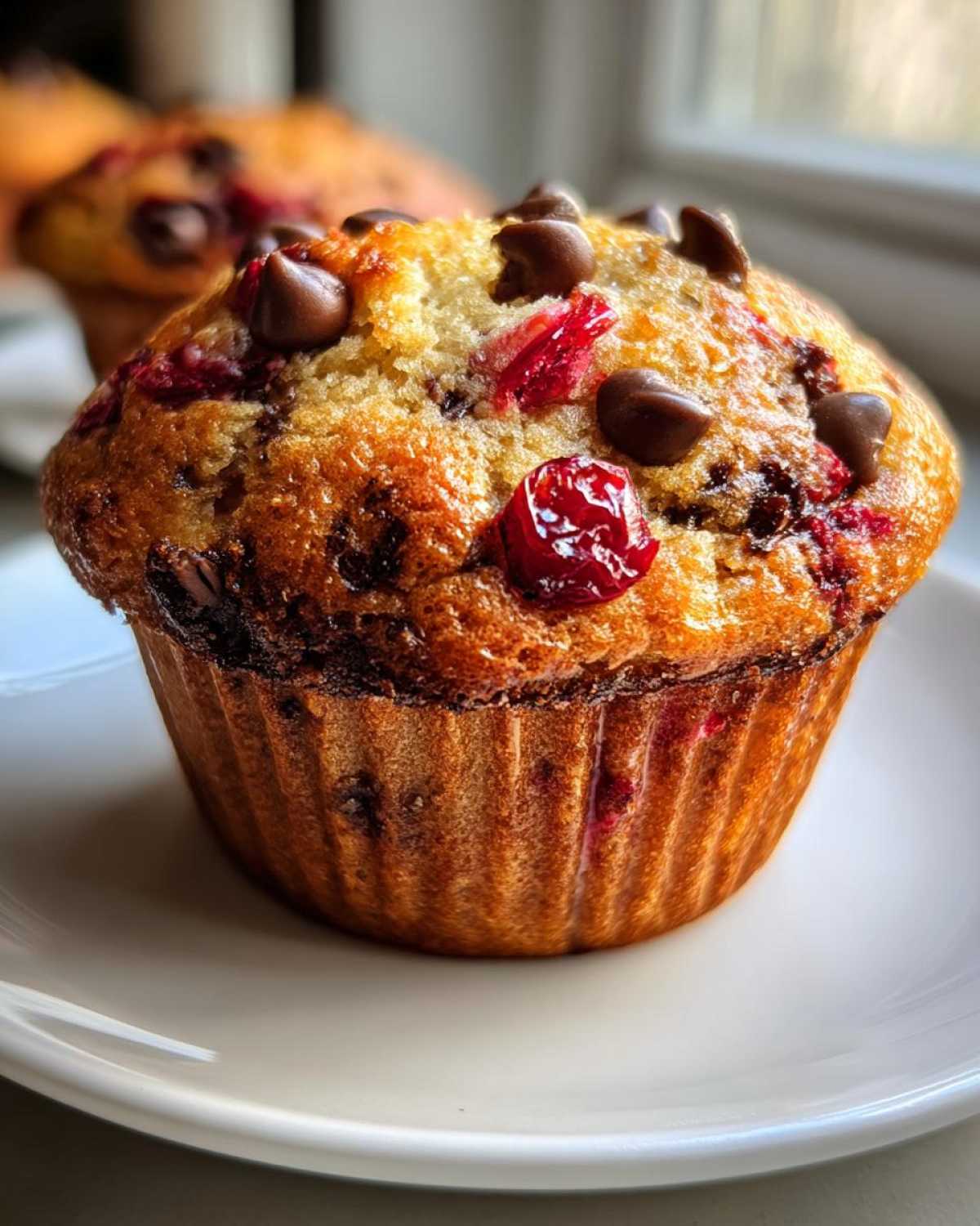 Cranberry Chocolate Chip Muffins - detail 2