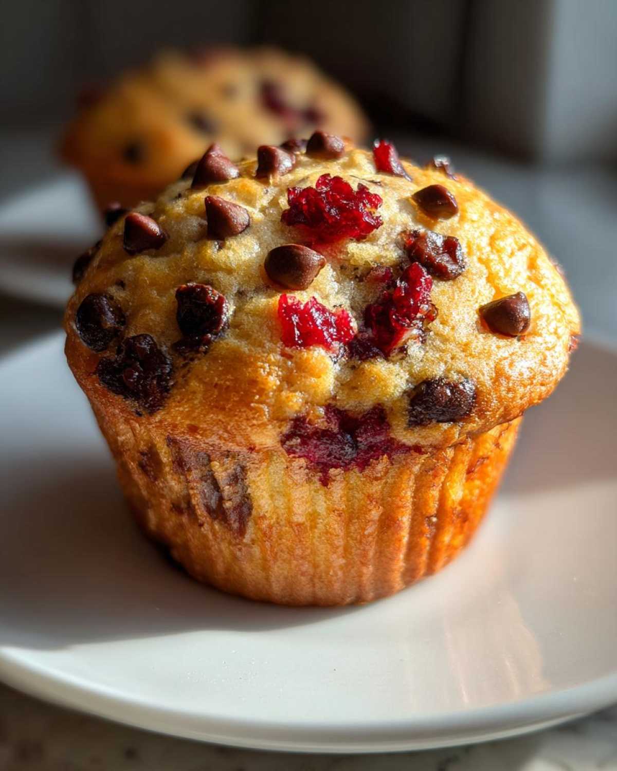 Cranberry Chocolate Chip Muffins - detail 3