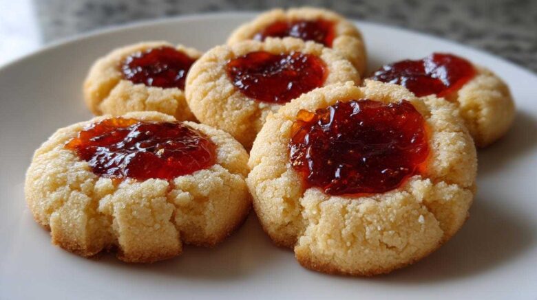 Cranberry Orange Marmalade Thumbprint Cookies