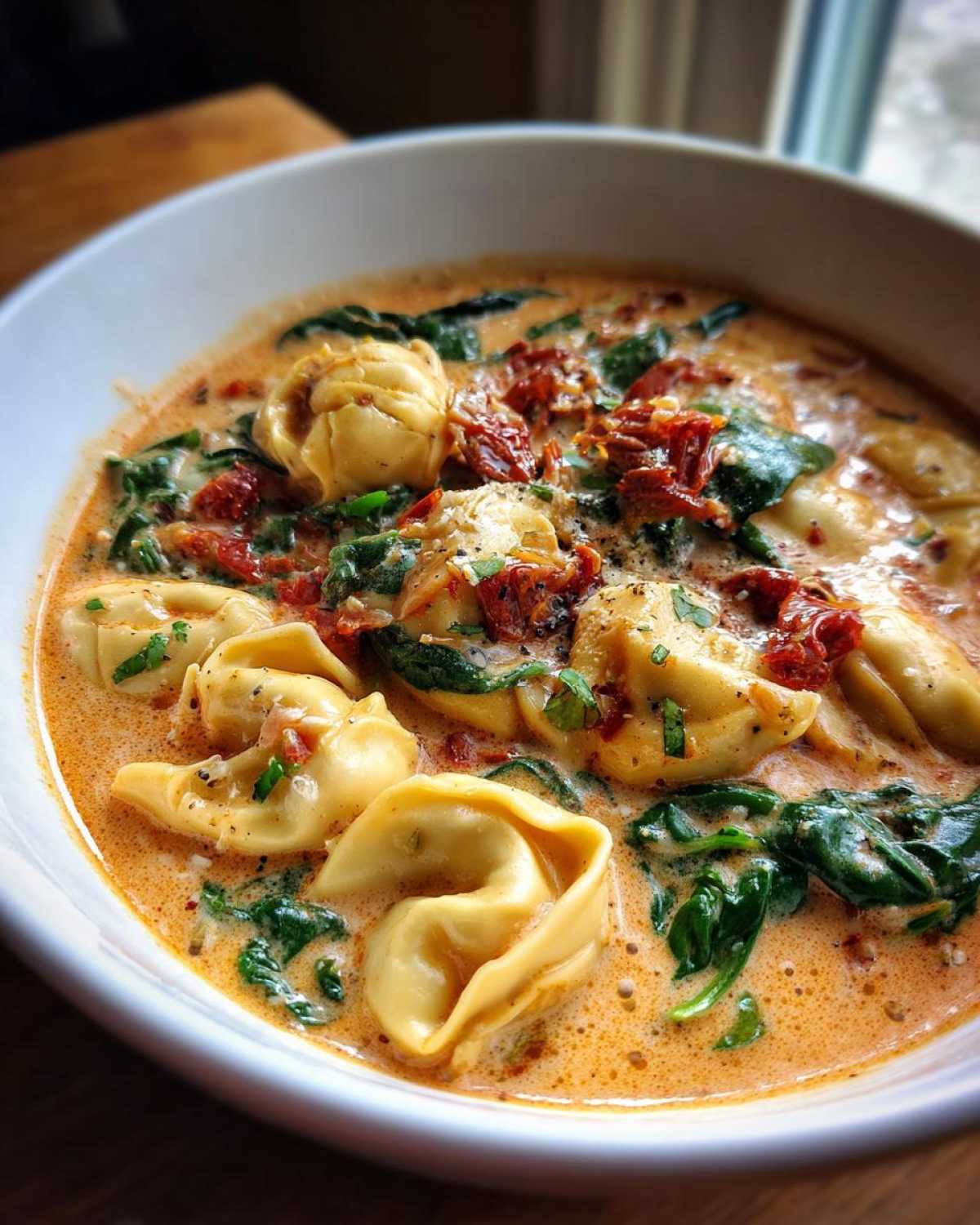 Creamy Tuscan Tomato Tortellini Soup - detail 2