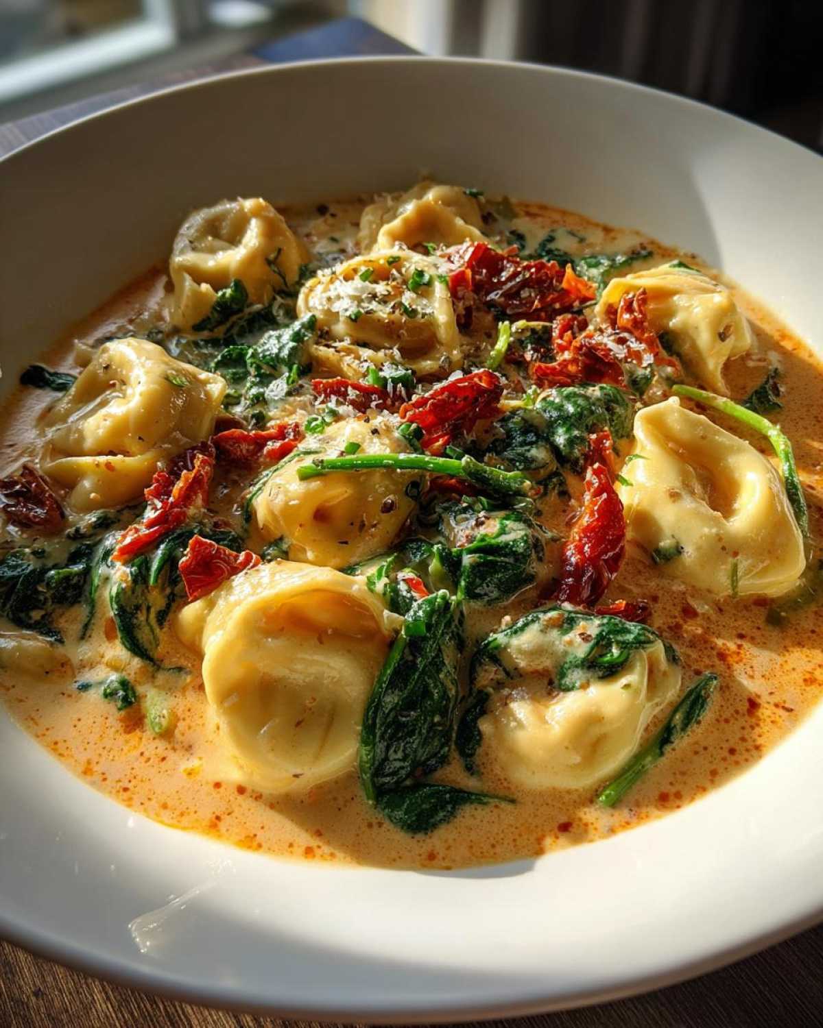 Creamy Tuscan Tomato Tortellini Soup - detail 4