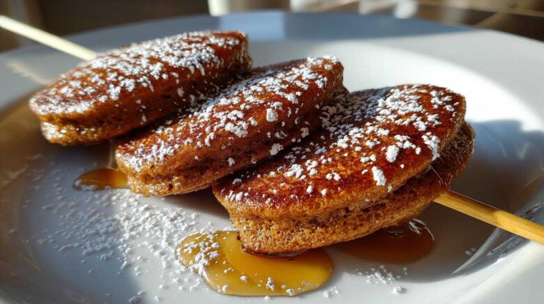 Gingerbread Pancake Skewers