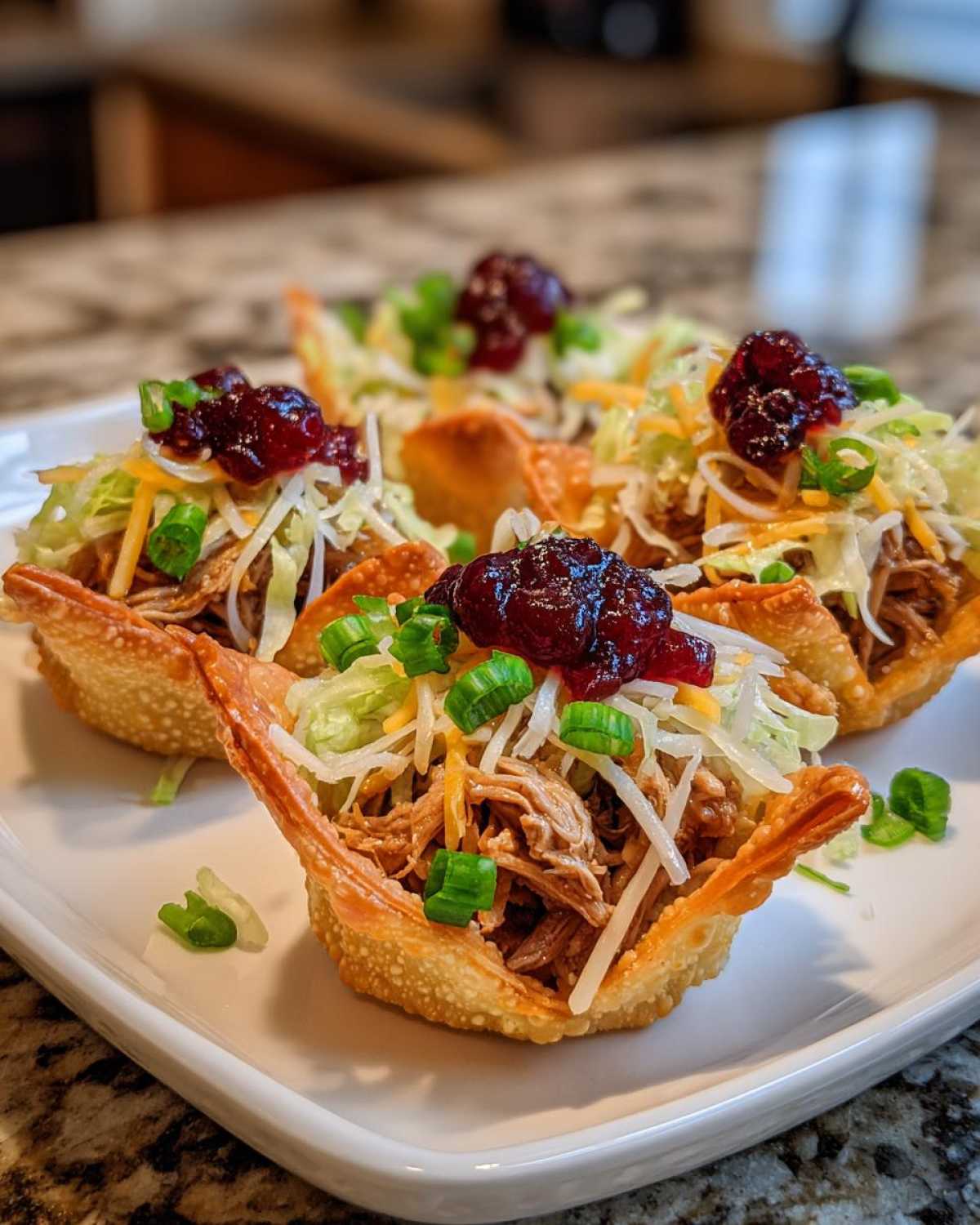 Holiday Turkey Wonton Tacos - detail 1