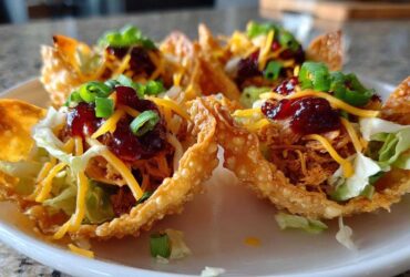 Holiday Turkey Wonton Tacos