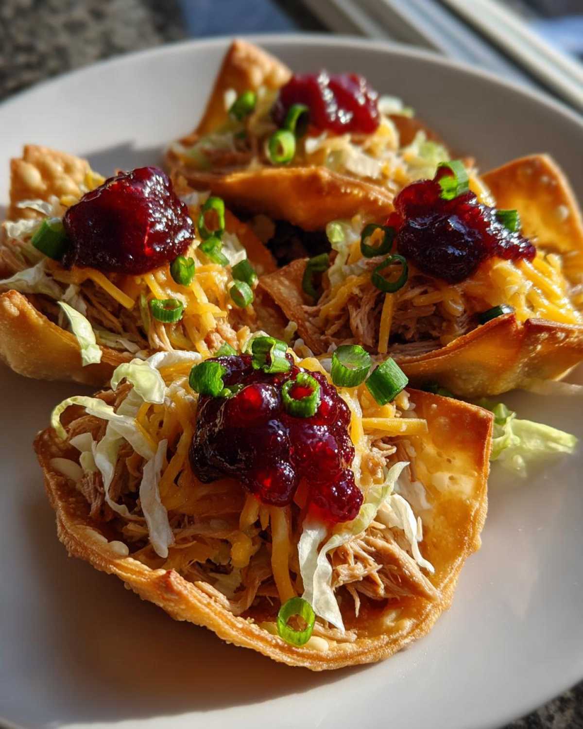 Holiday Turkey Wonton Tacos - detail 2