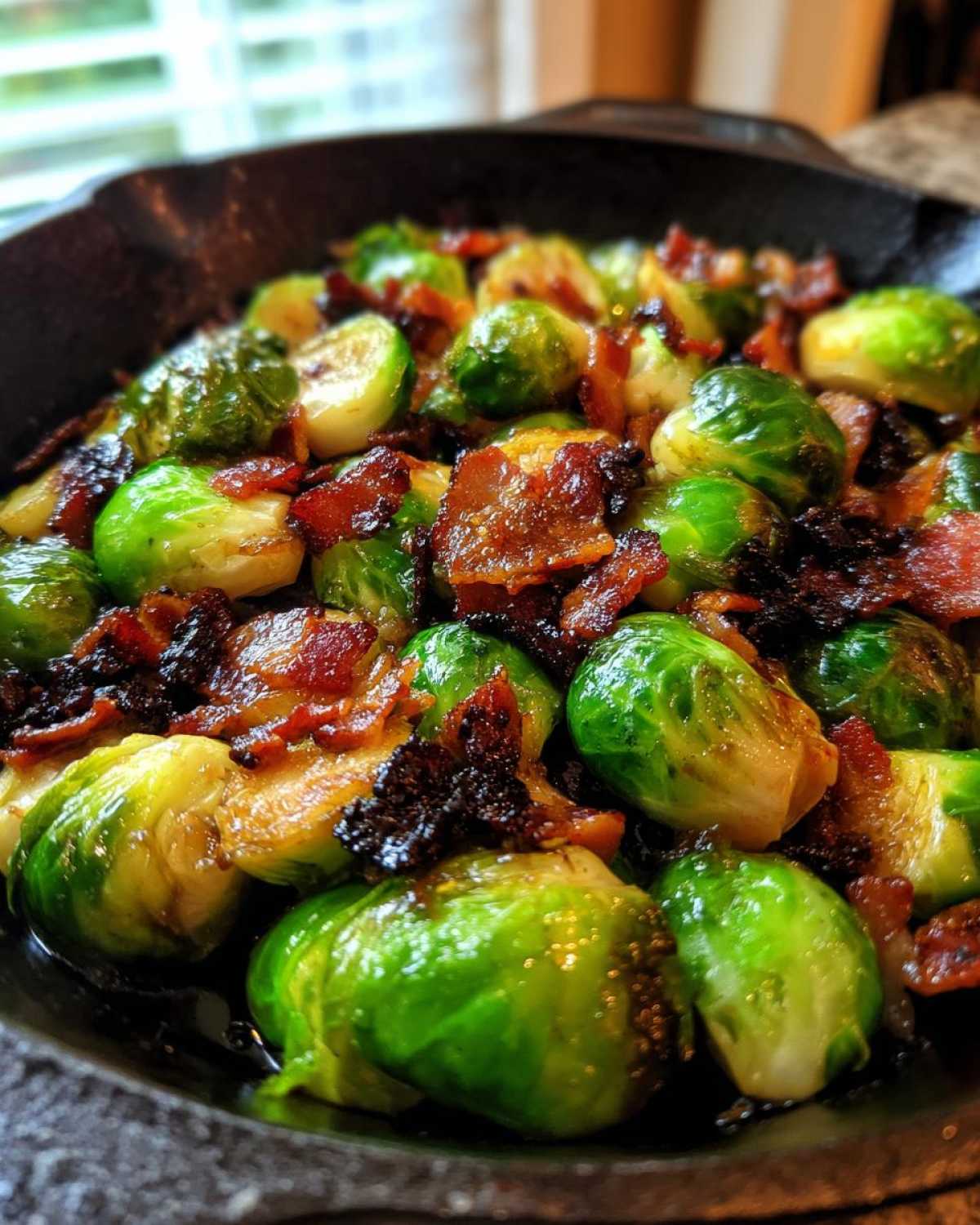 Maple Bacon Brussels Sprouts Skillet - detail 2