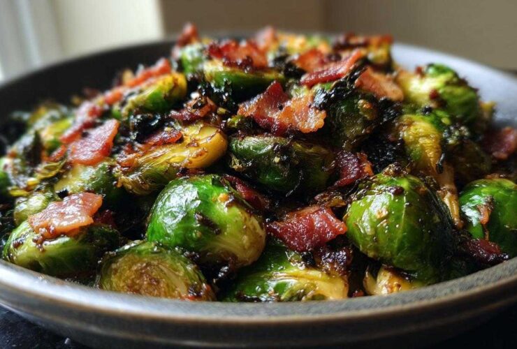 Maple Bacon Brussels Sprouts Skillet