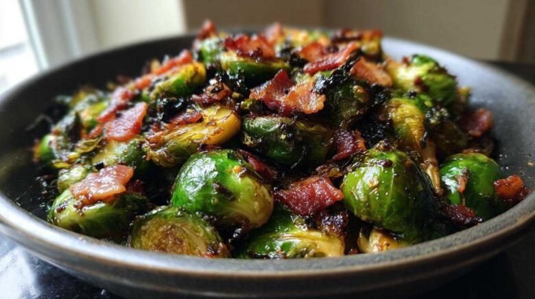 Maple Bacon Brussels Sprouts Skillet