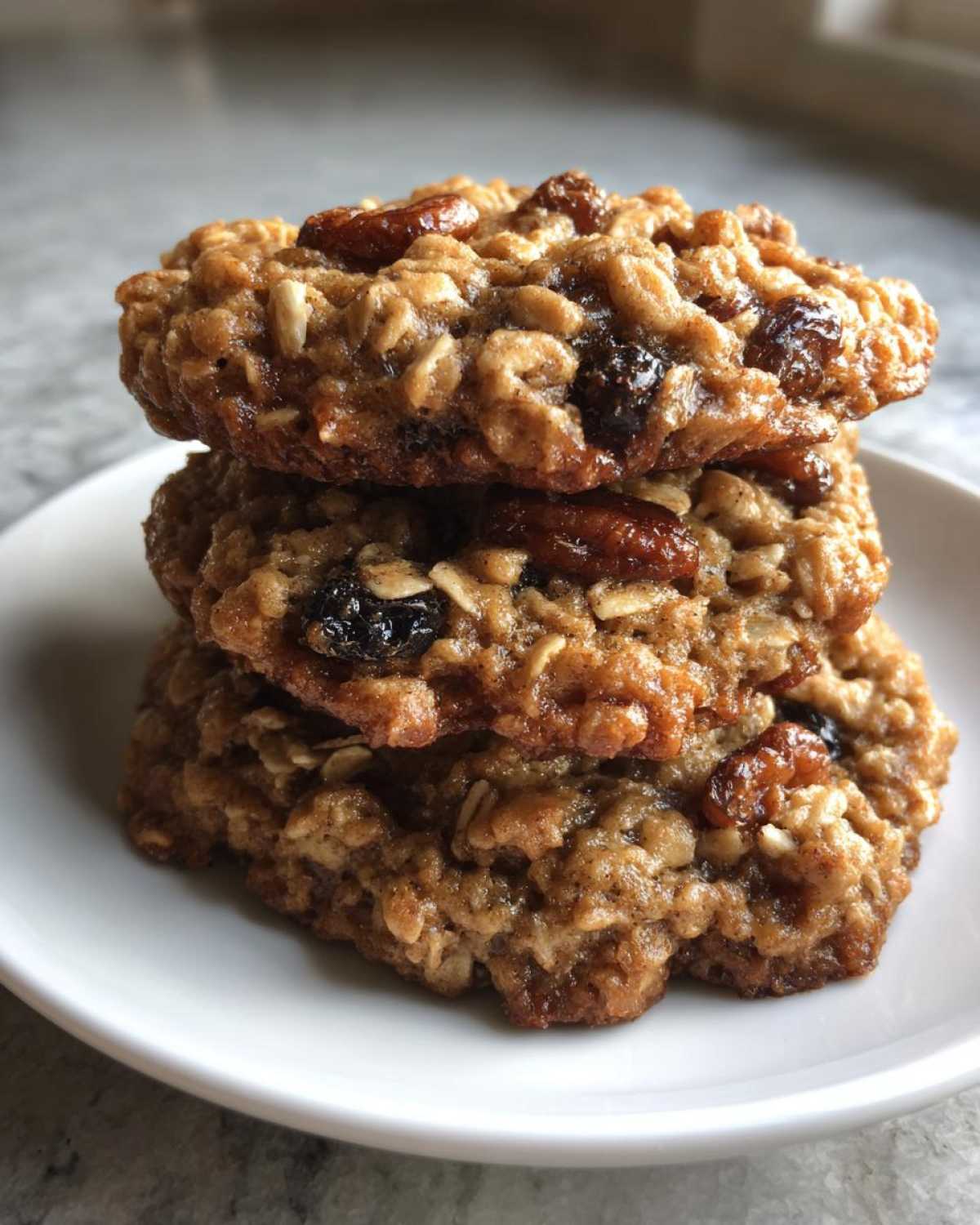Maple Pecan Oatmeal Raisin Cookies - detail 4