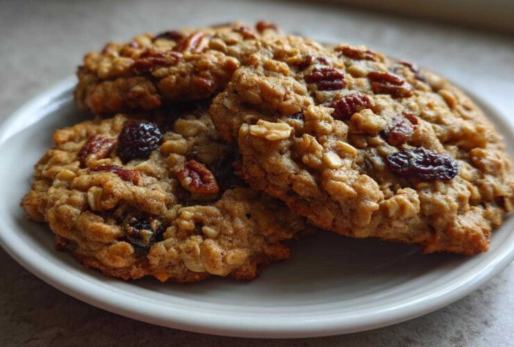 Maple Pecan Oatmeal Raisin Cookies