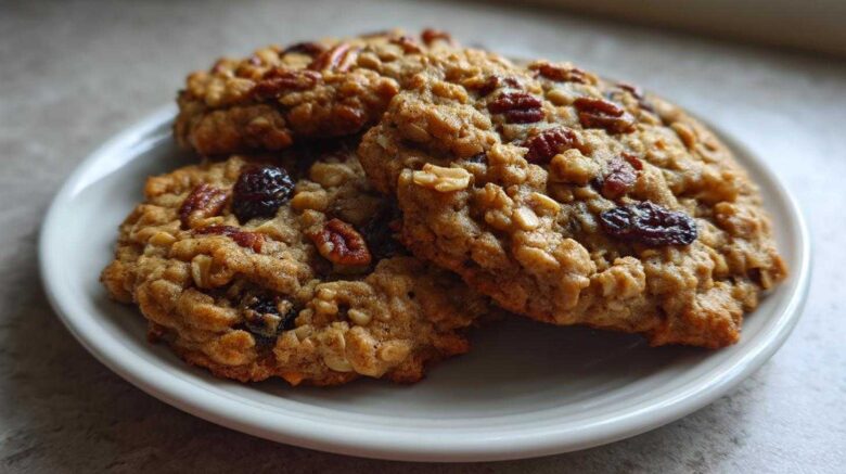 Maple Pecan Oatmeal Raisin Cookies