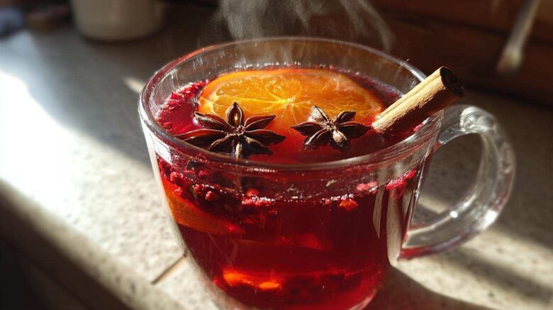 Mulled Raspberry Herbal Tea