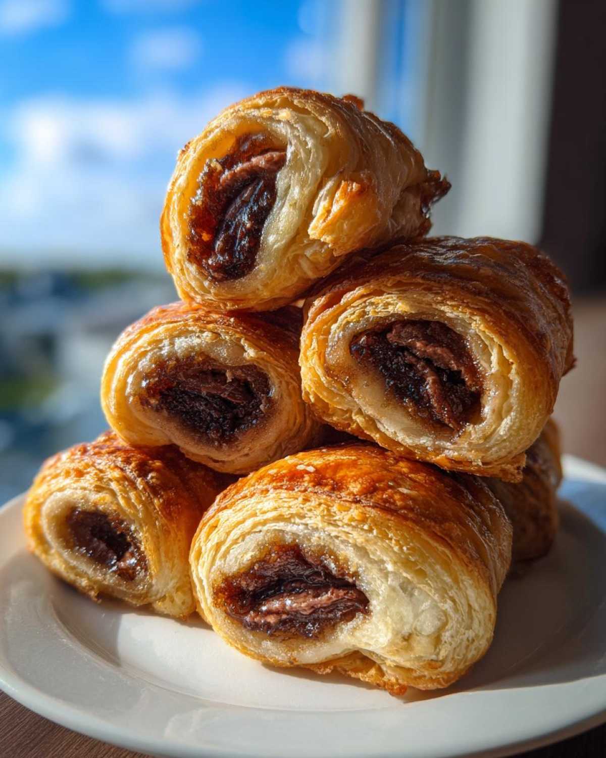 Nutella Banana Puff Pastry Rolls - detail 1