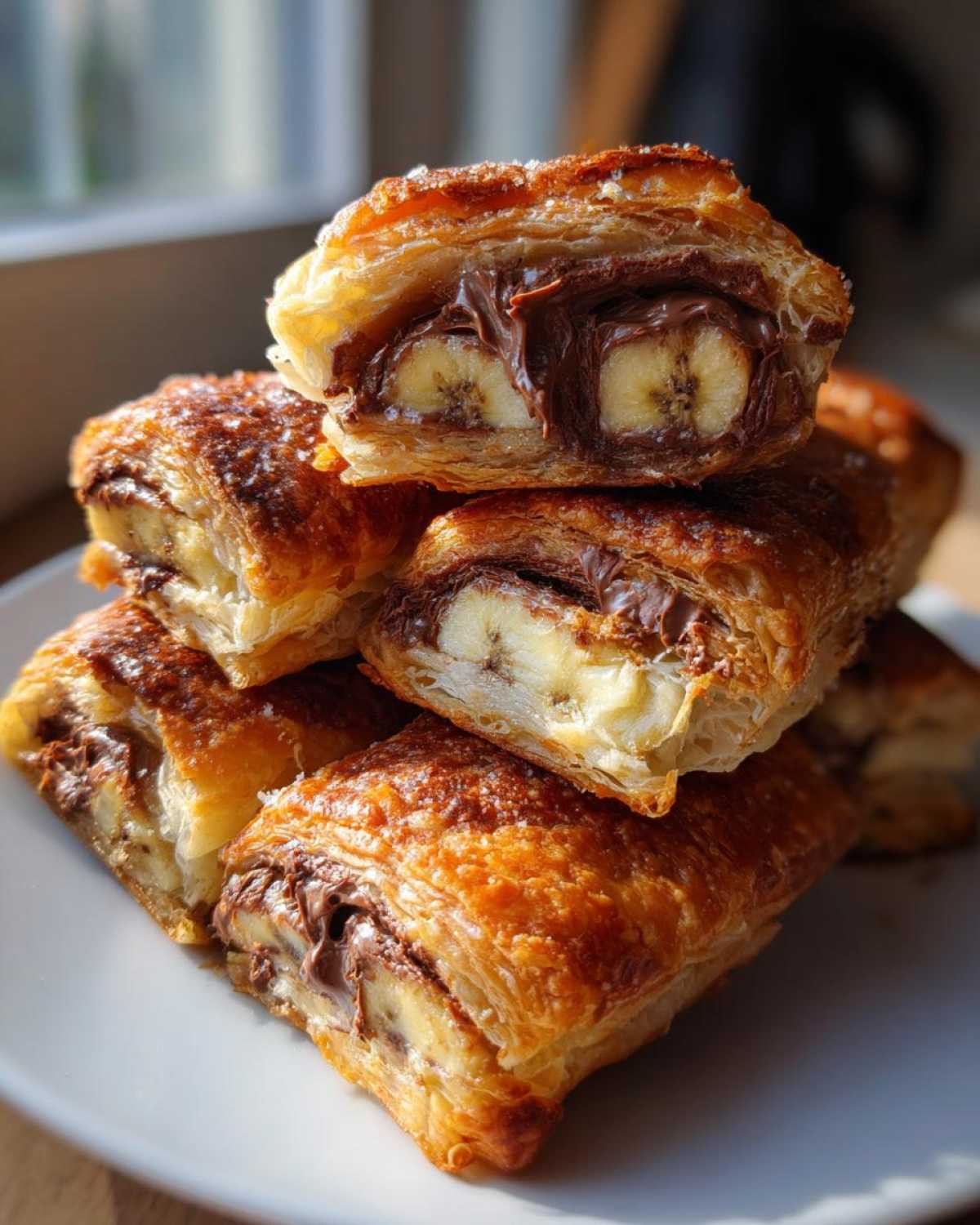 Nutella Banana Puff Pastry Rolls - detail 2