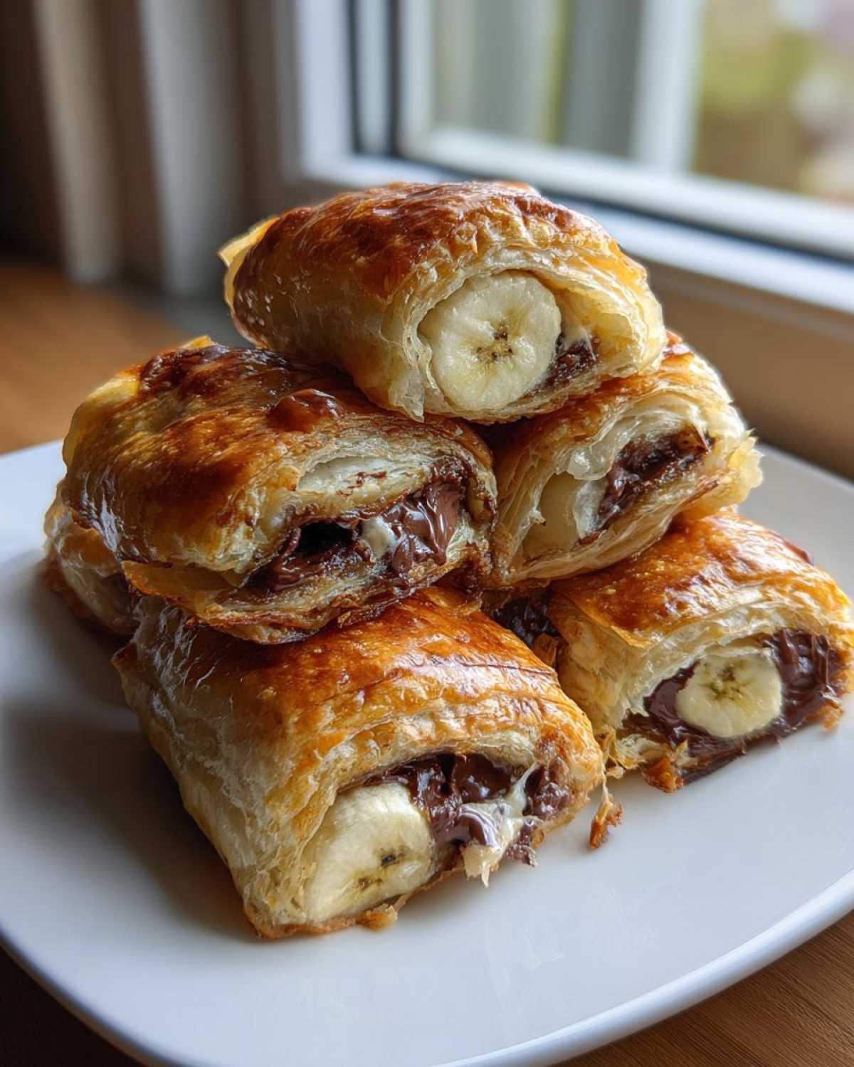 Nutella Banana Puff Pastry Rolls - detail 3