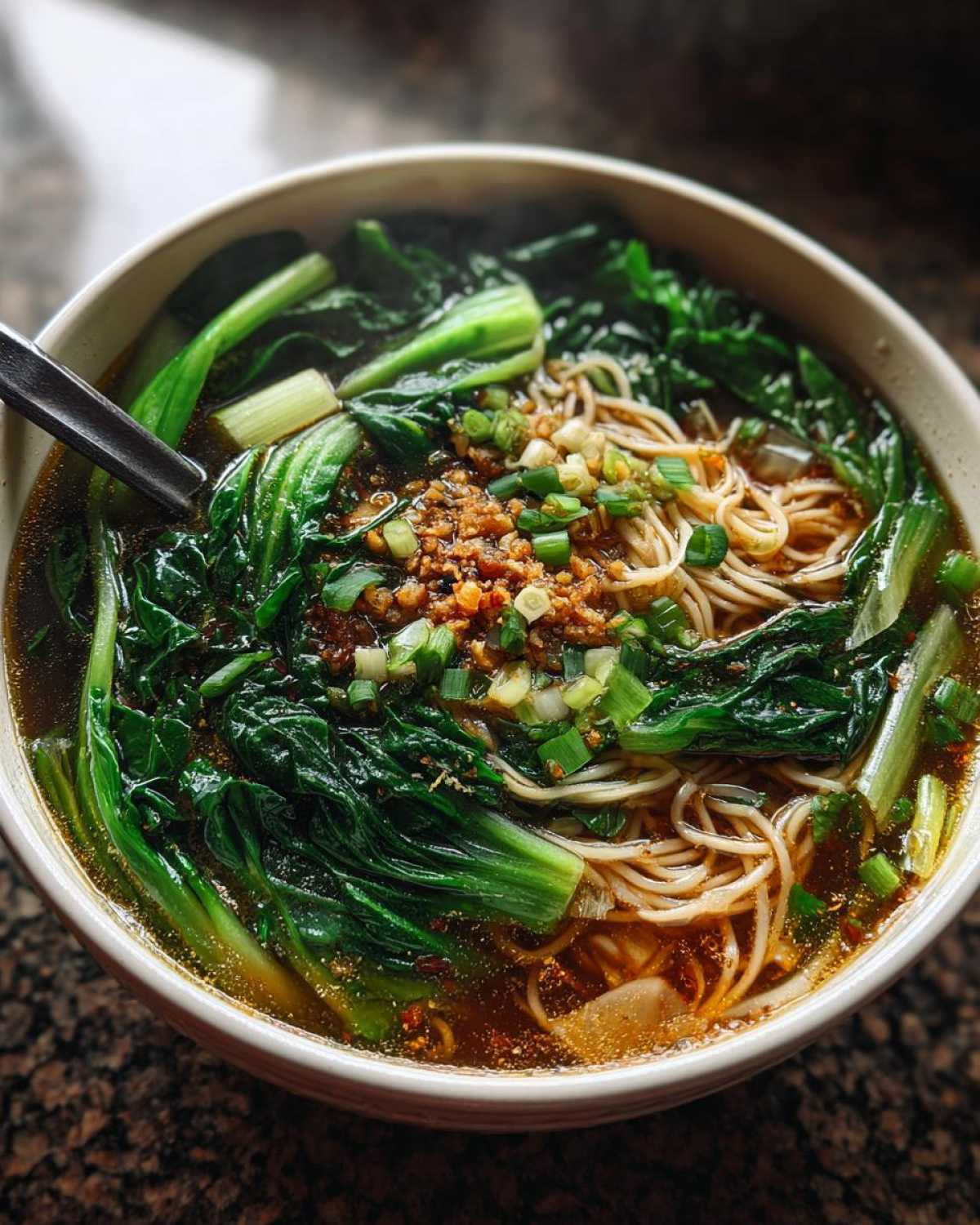 One-Pot Garlic Ginger Noodle Soup - detail 2