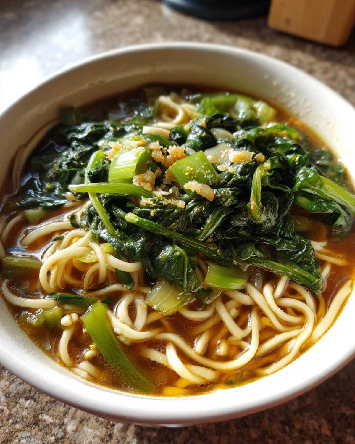 One-Pot Garlic Ginger Noodle Soup - detail 3