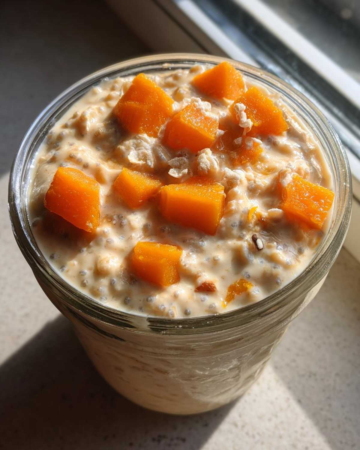 Overnight Oats with Persimmon and Ginger - detail 1