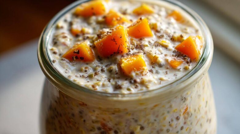 Overnight Oats with Persimmon and Ginger
