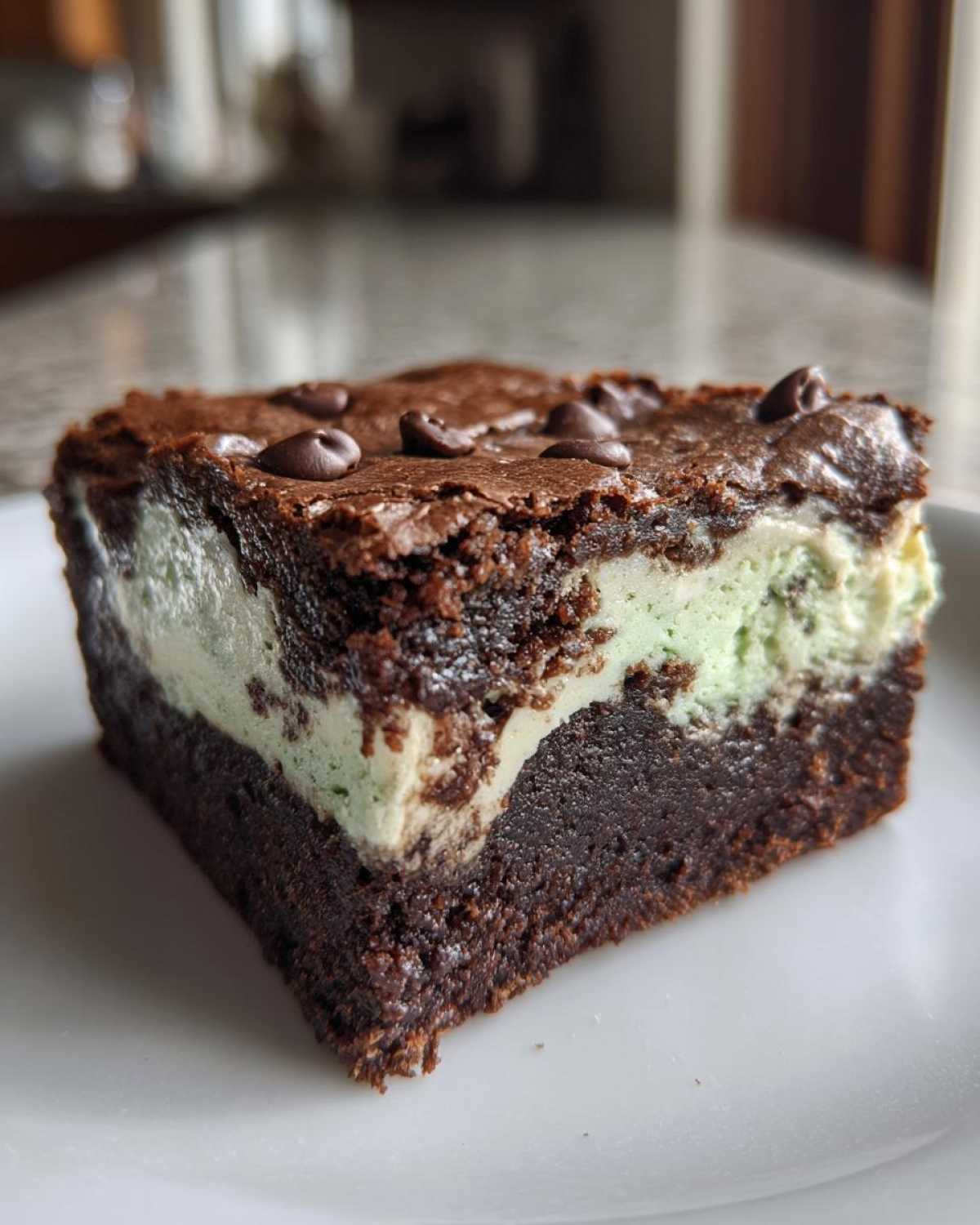Peppermint Cream Cheese Brownies - detail 1