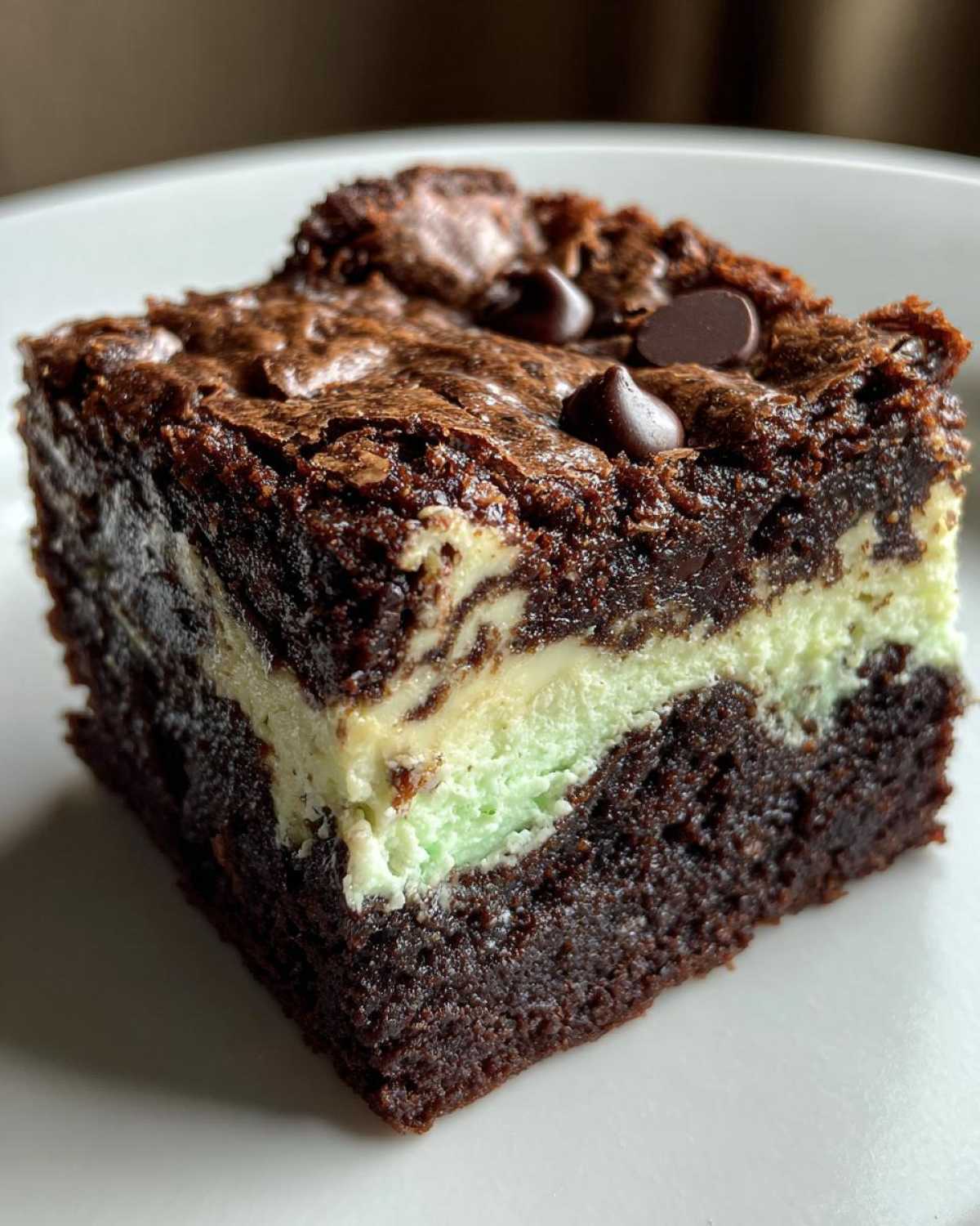 Peppermint Cream Cheese Brownies - detail 2