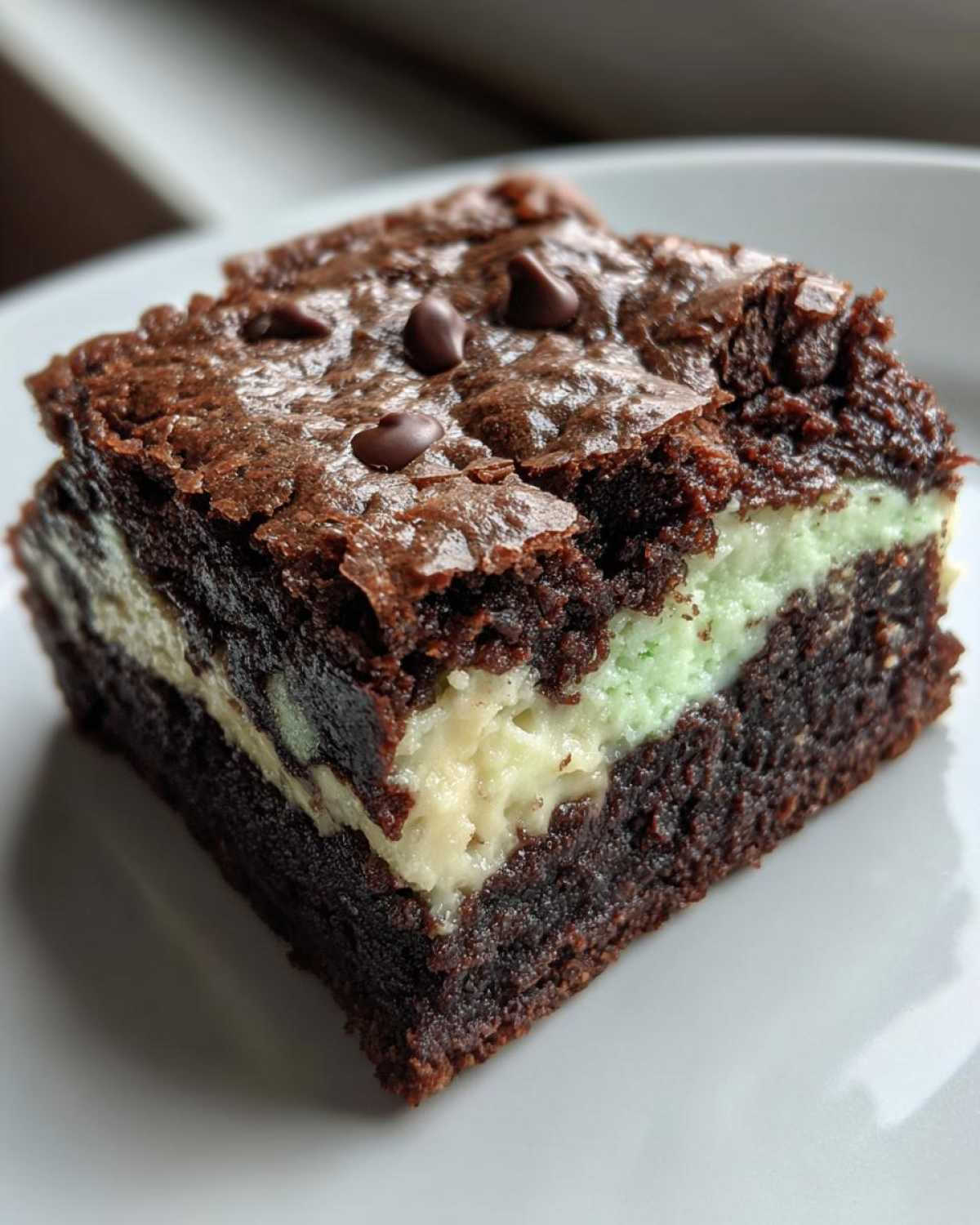 Peppermint Cream Cheese Brownies - detail 4