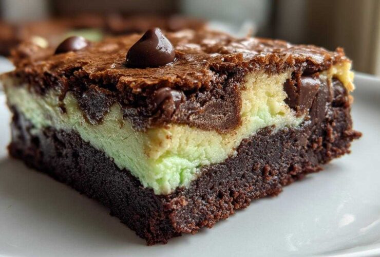 Peppermint Cream Cheese Brownies