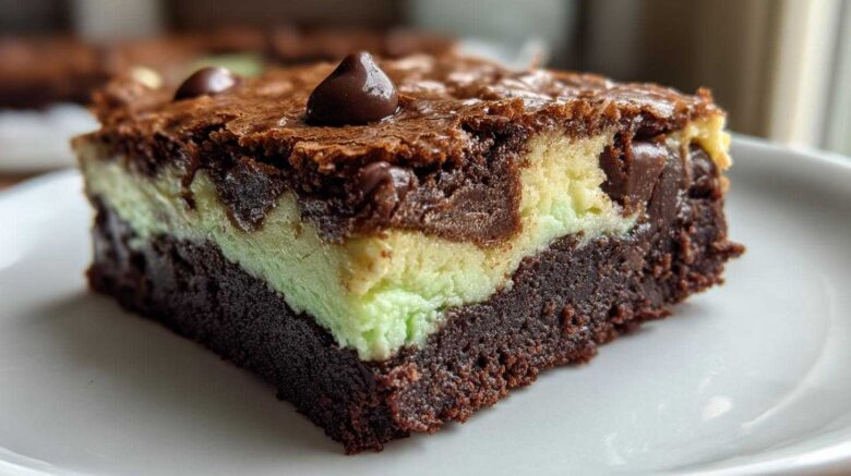 Peppermint Cream Cheese Brownies