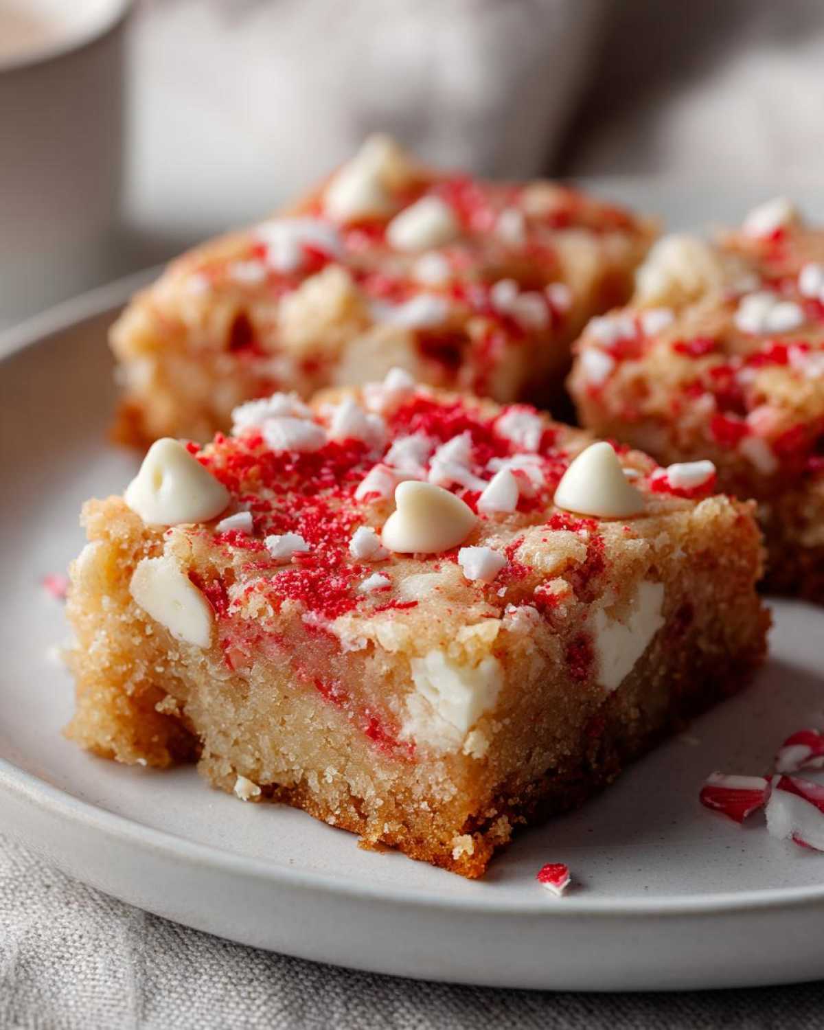 Peppermint White Chocolate Blondies - detail 2