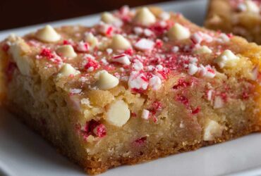 Peppermint White Chocolate Blondies