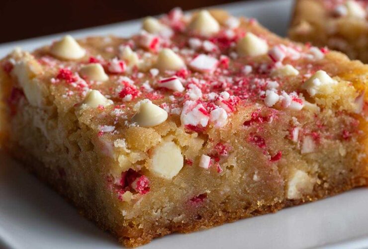 Peppermint White Chocolate Blondies