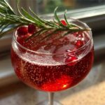 Pomegranate Rosemary Champagne Cocktail